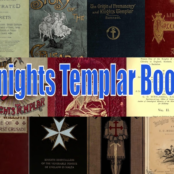 Knights Templar books 226 VINTAGE, Crusades, Freemasonry Chivalry PDF *download*