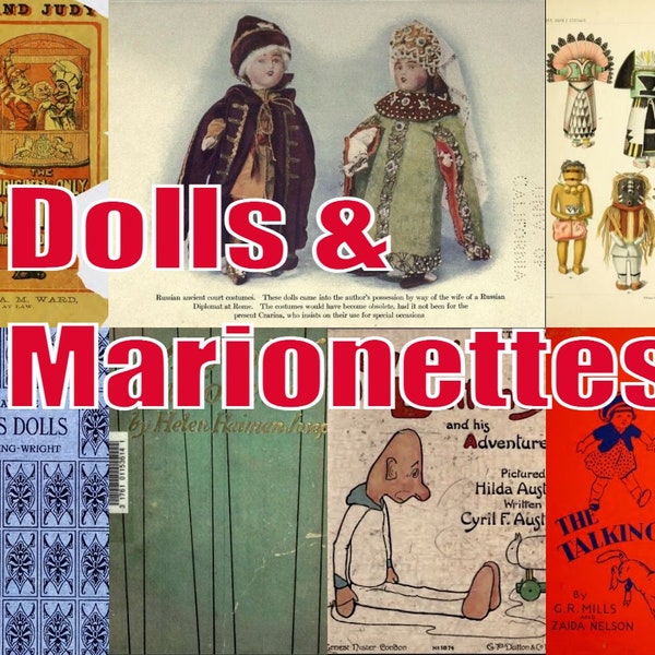 Puppets, Dolls Marionettes - making - history vintage plays punch & Judy etc Books *download*