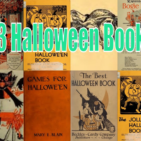 Halloween 13 vintage books How to make halloween gifts - play spooky games *download*