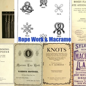 Rope work ( Classic), How to tie Knots & Macrame Splices Guides  27 Vintage PDF books *download *