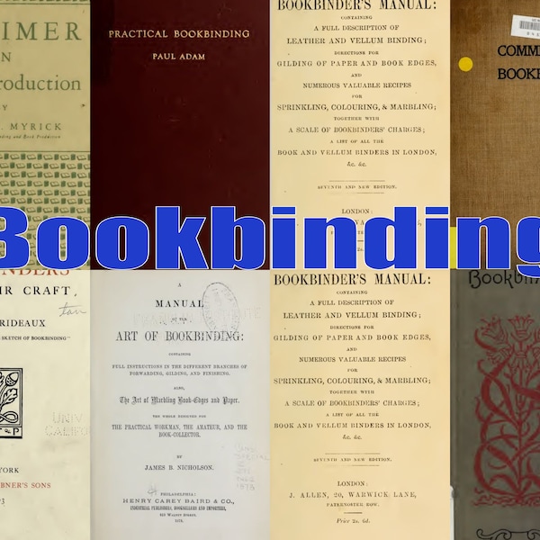 Bookbinding 119 Vintage Books How to Bind & Repair Vintage Books, Leather Instant Download