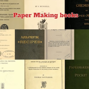 Papierherstellung 53 Vintage Books Papier selber machen Instant Download Bild 1