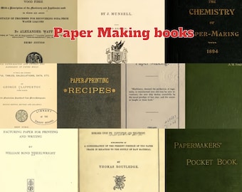 Papermaking 53 Vintage Books How to make your own paper *Instant Download*