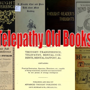31 Telepathy & Thought transference vintage Books PDF *download*psychometry, clairvoyance.