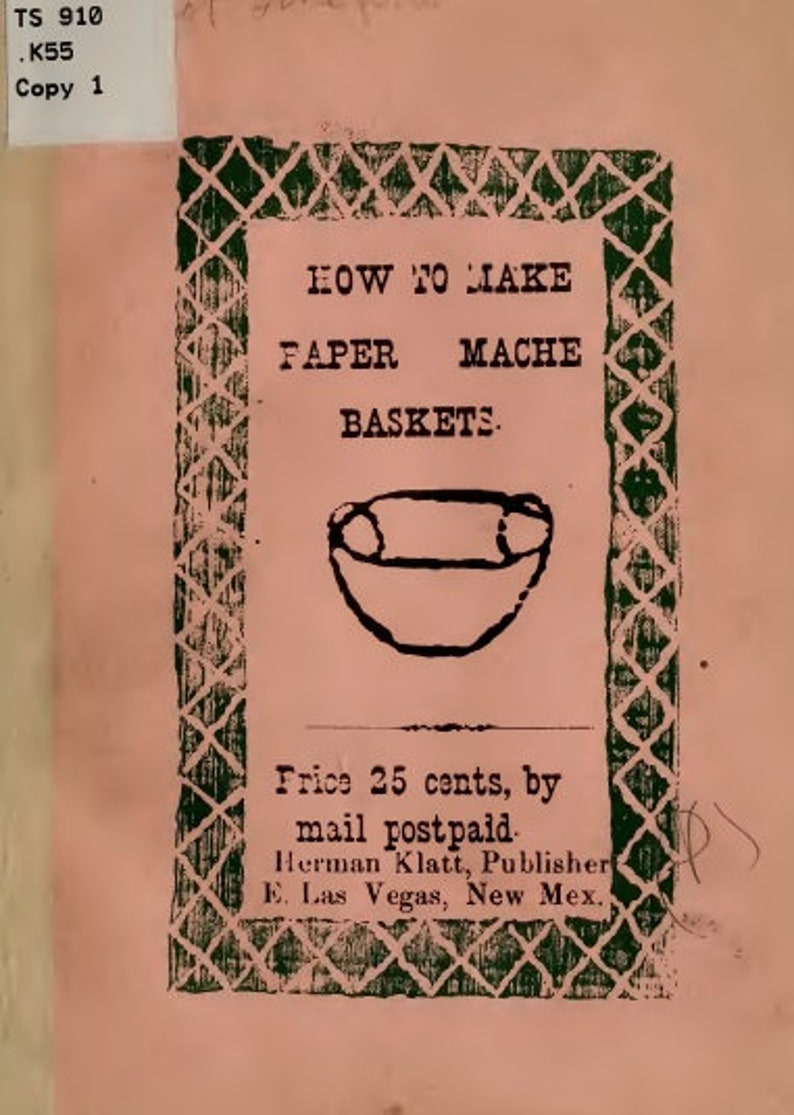 Basketry 50 Old Books Weaving Caning Willow Baskets for Easy Download