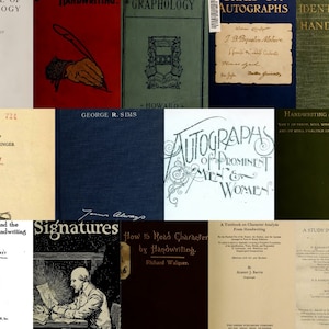 Graphology 74 books  - Handwriting Analysis - Autographs vintage books fortune telling download
