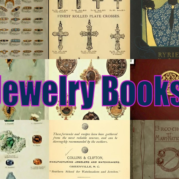 Jewelry, Jewellery,  How to make, collecting, Gem stones, crafting Catalogues scanned 130 old books PDF download