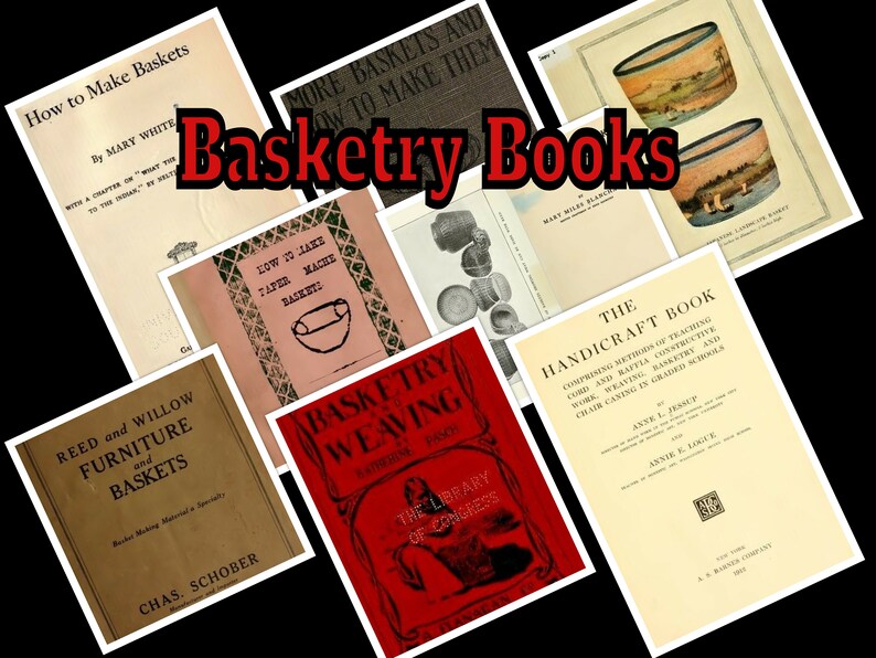 Basketry 50 Old Books Weaving Caning Willow Baskets for Easy Download