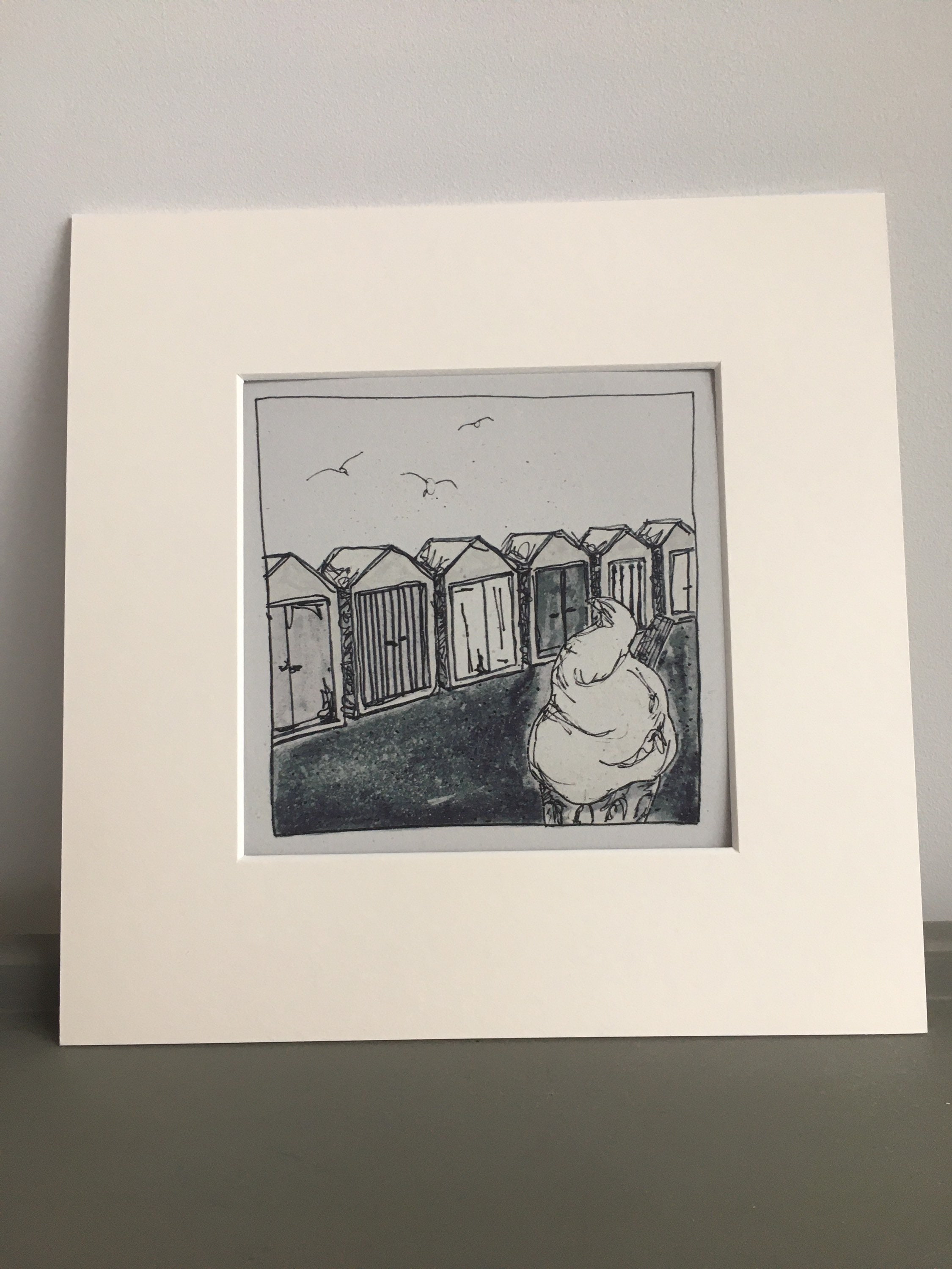 Cabañas de playa en blanco y negro | Etsy