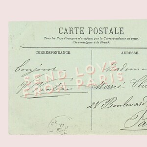 Postal vintage francesa AUTÉNTICA digital / principios de 1900 / Efímera / Papel vintage / Scrapbooking / Diario / París antiguo