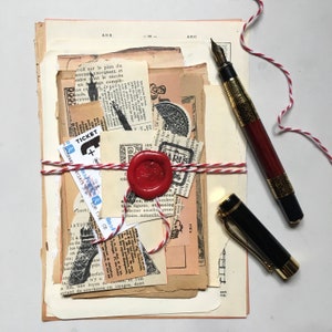 AUTHENTISCHES französisches Vintage Ephemera Kit | 30 Stück Vintage französische Ephemera | Bullet Journal | Scrapbooking-Bundle | Junk Journaling | Französisch