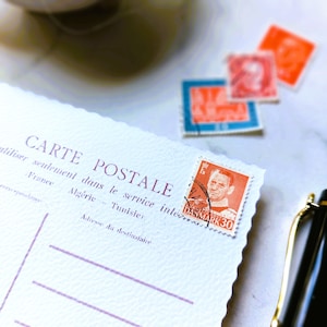 Cartes postales éphémères VINTAGE | 4 cartes postales florales | Articles en papier pour mariage | postale vintage de Paris | Photo détaillée du mariage | Carte postale française