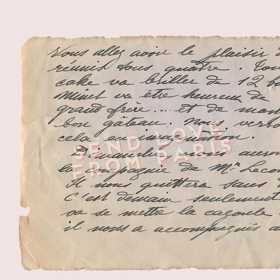 Authentic Letters DIGITAL FRENCH AUTHENTIC Letter, Dated 1937, Ephemera Paper ...