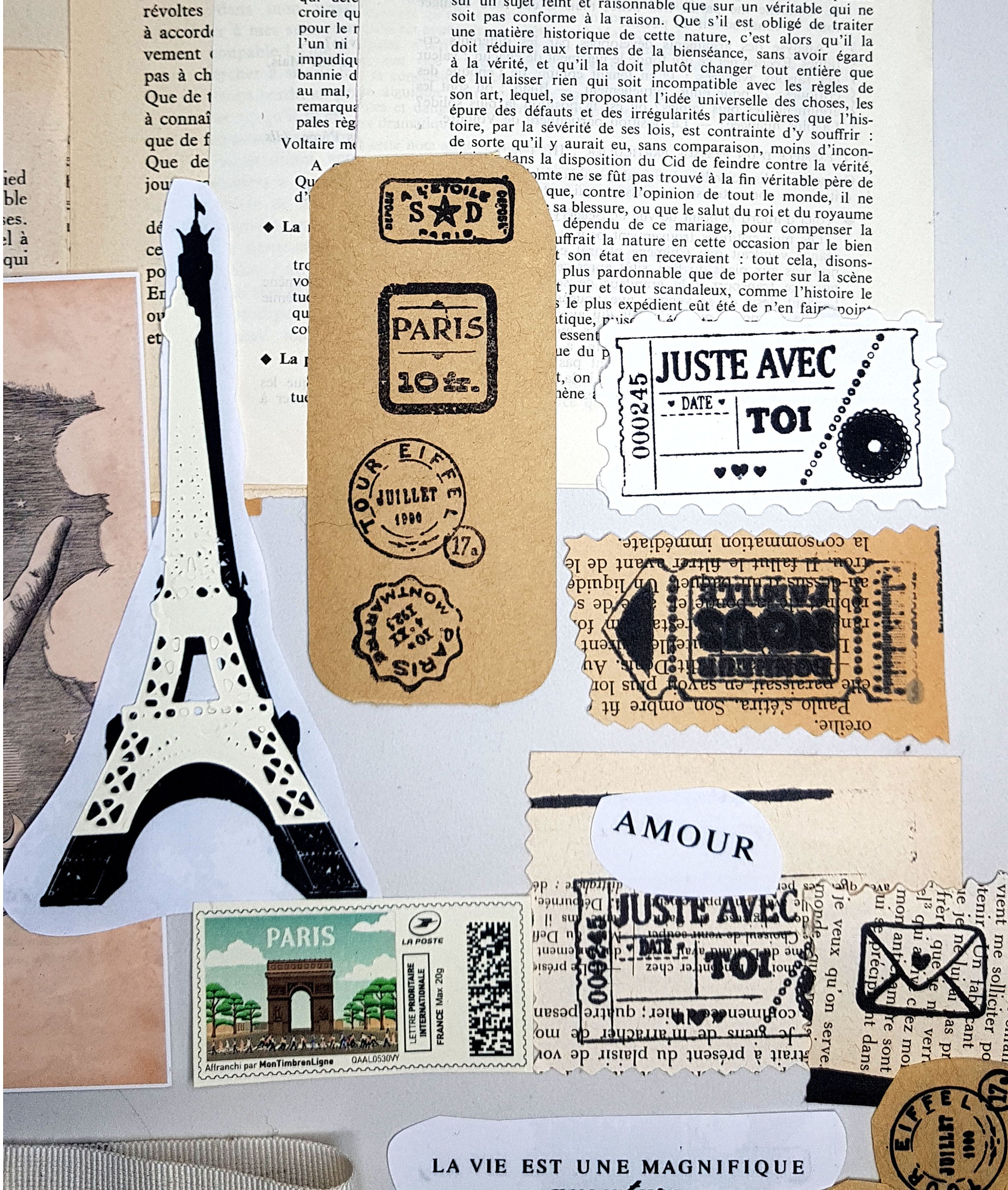 AUTHENTIC FRENCH Paris Vintage Ephemera Kit N.2 Bundle 30 Pieces