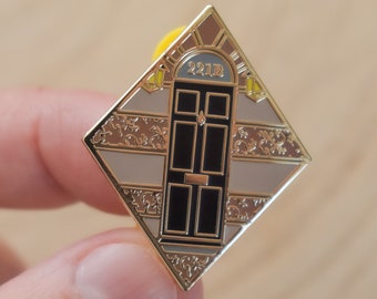 221B Baker Street, Sherlock, Dr Watson Fantasy Pin / Fan Art Lapel Pin