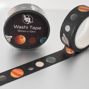 Galactic Washi Tape | Planet, Solar System, Decorative Paper 15mm Tape