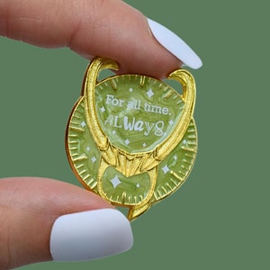 Trickster God Enamel Pin: Gold Plated Fantasy Lapel Pin