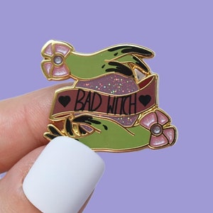 Pin de esmalte de bruja mala: Pin de solapa del Mago de Oz