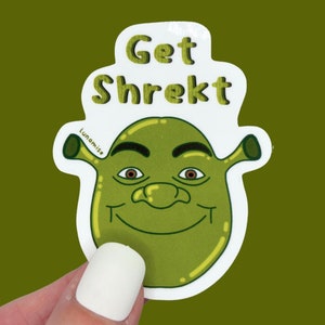 Zdobądź naklejkę Shrek: Zabawna naklejka z winylu Shrek wycinana metodą die-cut