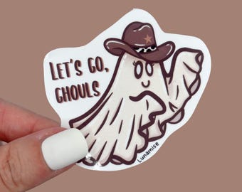 Let's Go Ghouls Vinyl Aufkleber: Lustiger Country Musik Cup, Laptop Aufkleber