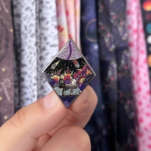 Lamentis 1 Enamel Pin: Black Nickel Fantasy Lapel Pin