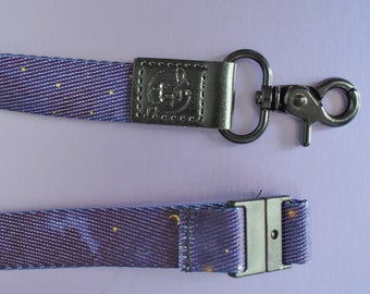 Celestial Lanyard Lanyard | Space, Galaxy, Fabric Lanyard with Lobster Clasp