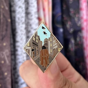 Magical Alley Enamel Pin | Wizard School, Fictional, Bookish Fantasy Pin / Fan Art Lapel Pin