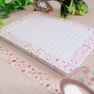 Terrazzo A6 Memo Pad: Minimalist Stationery Notepad