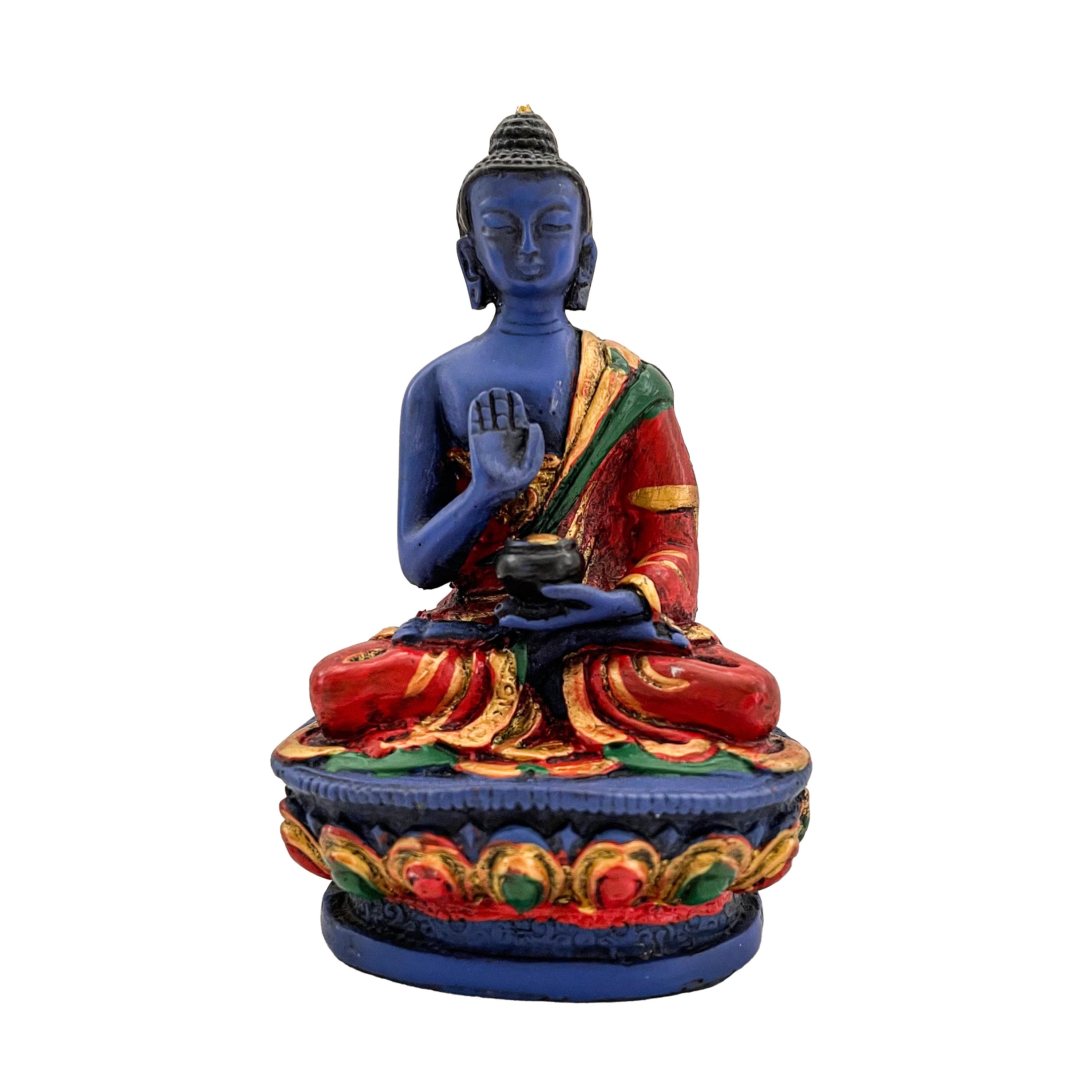 Bouddha Abhaya Mudra Bleu