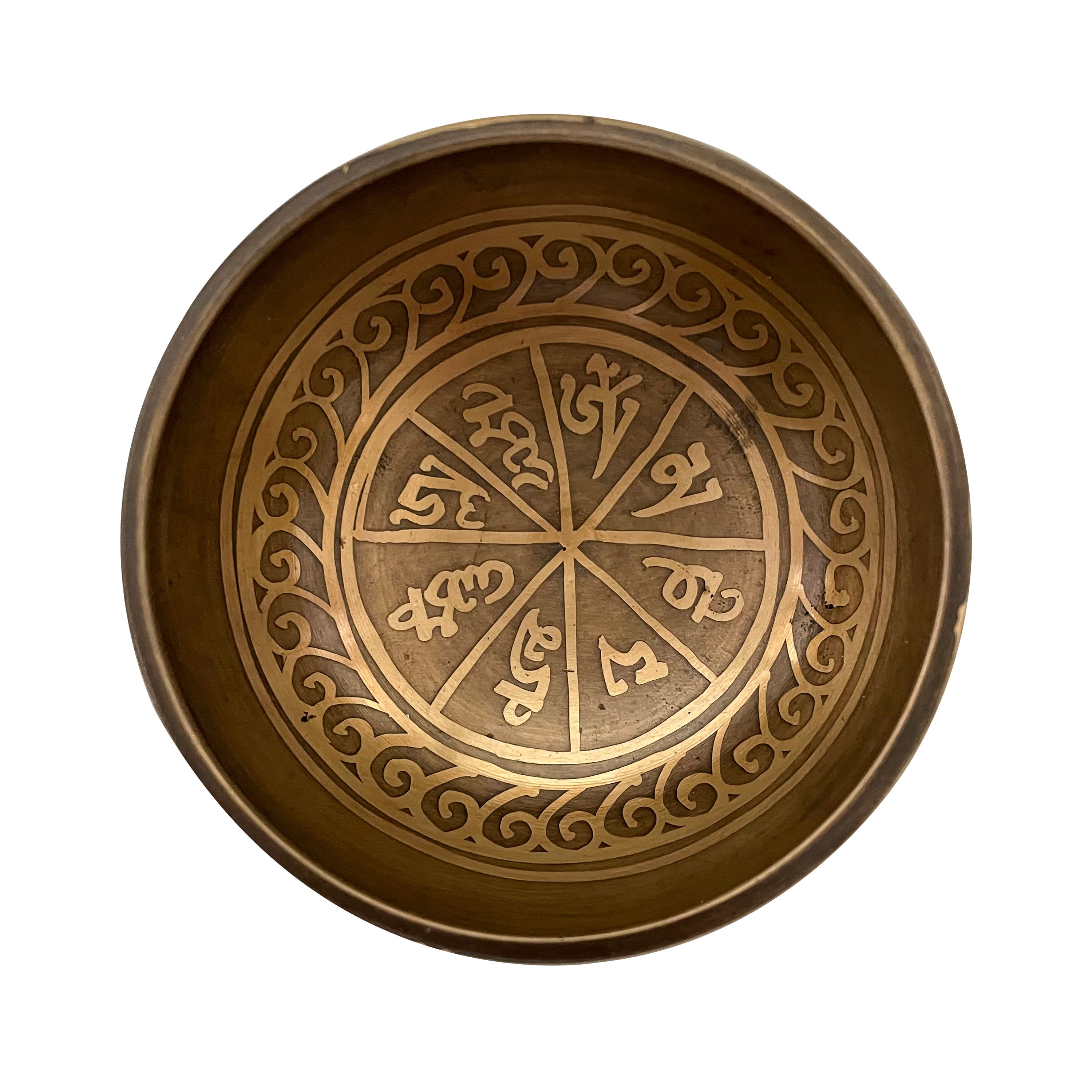 Bol Chantant Tibétain Om Mani Padme Hum et Nœud Sans Fin