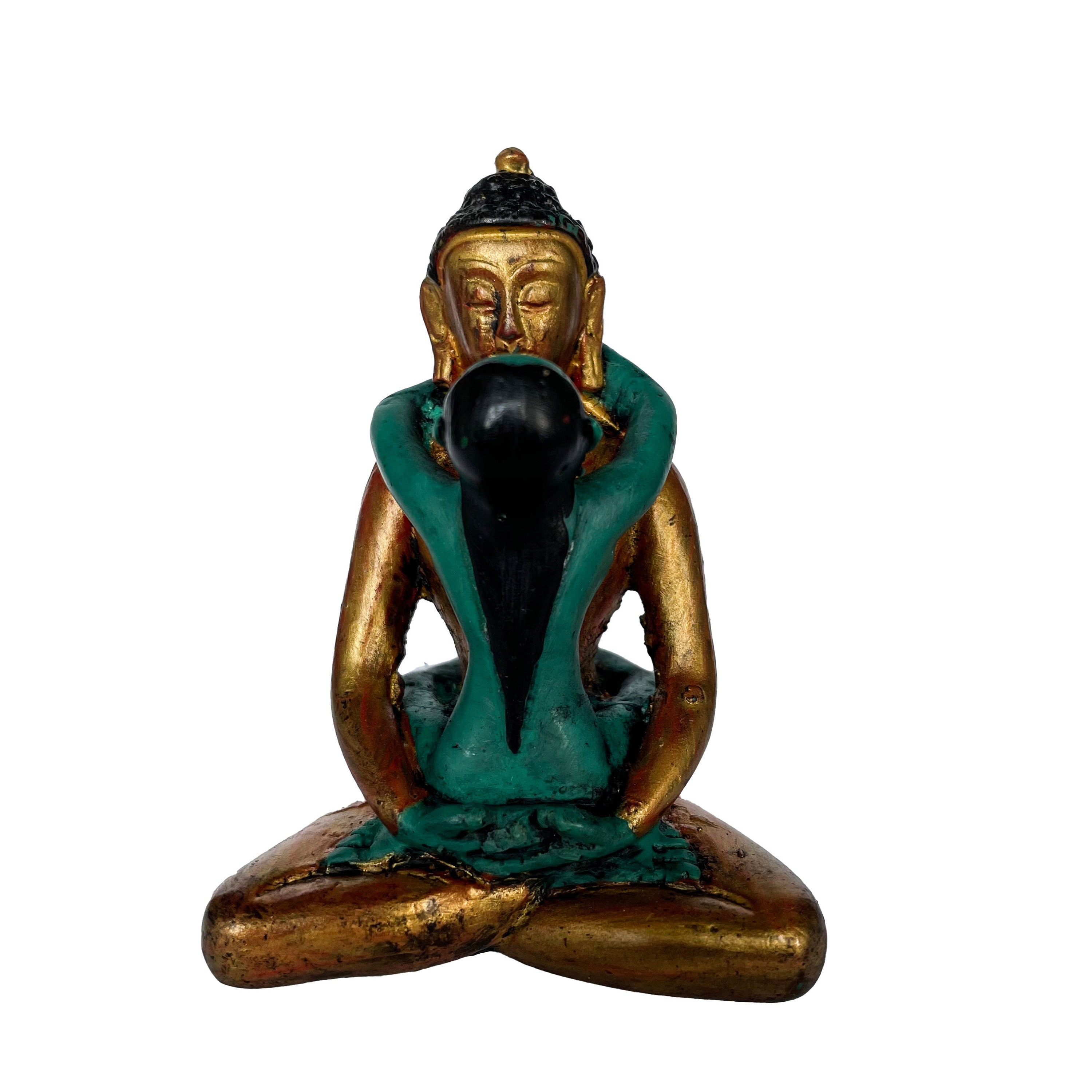 Samantabhadra Doré et Vert 8cm