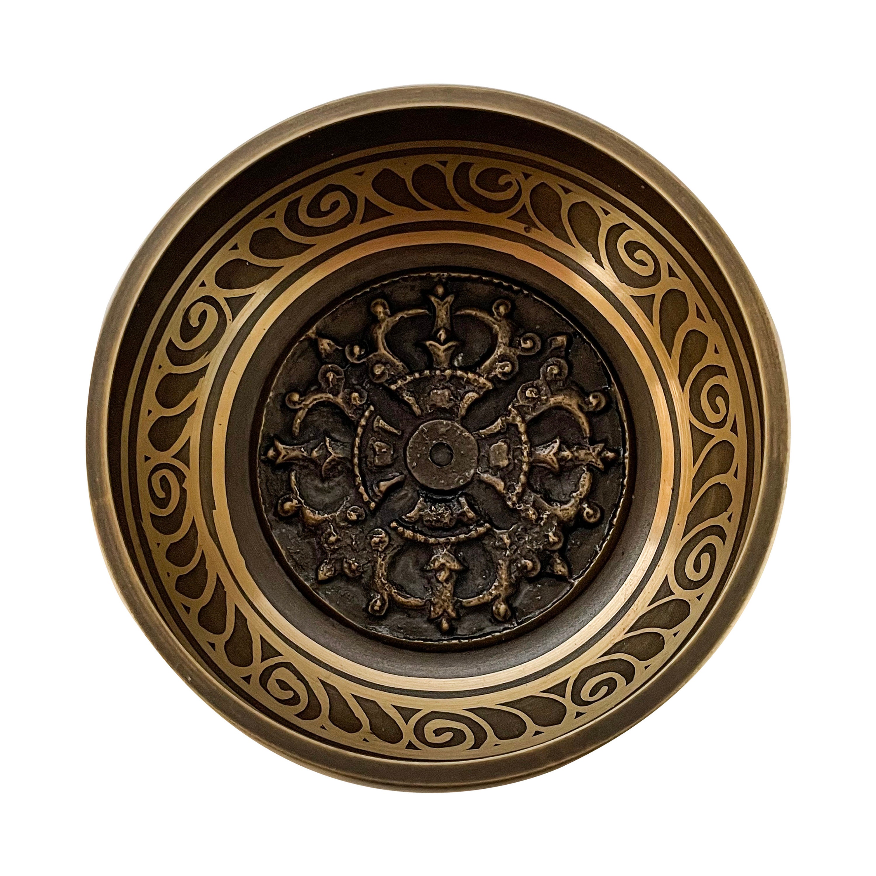 Bol Chantant Tibétain Double Dorje et Mantra