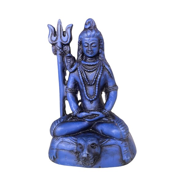 Shiva Méditation Bleu Népal 14cm