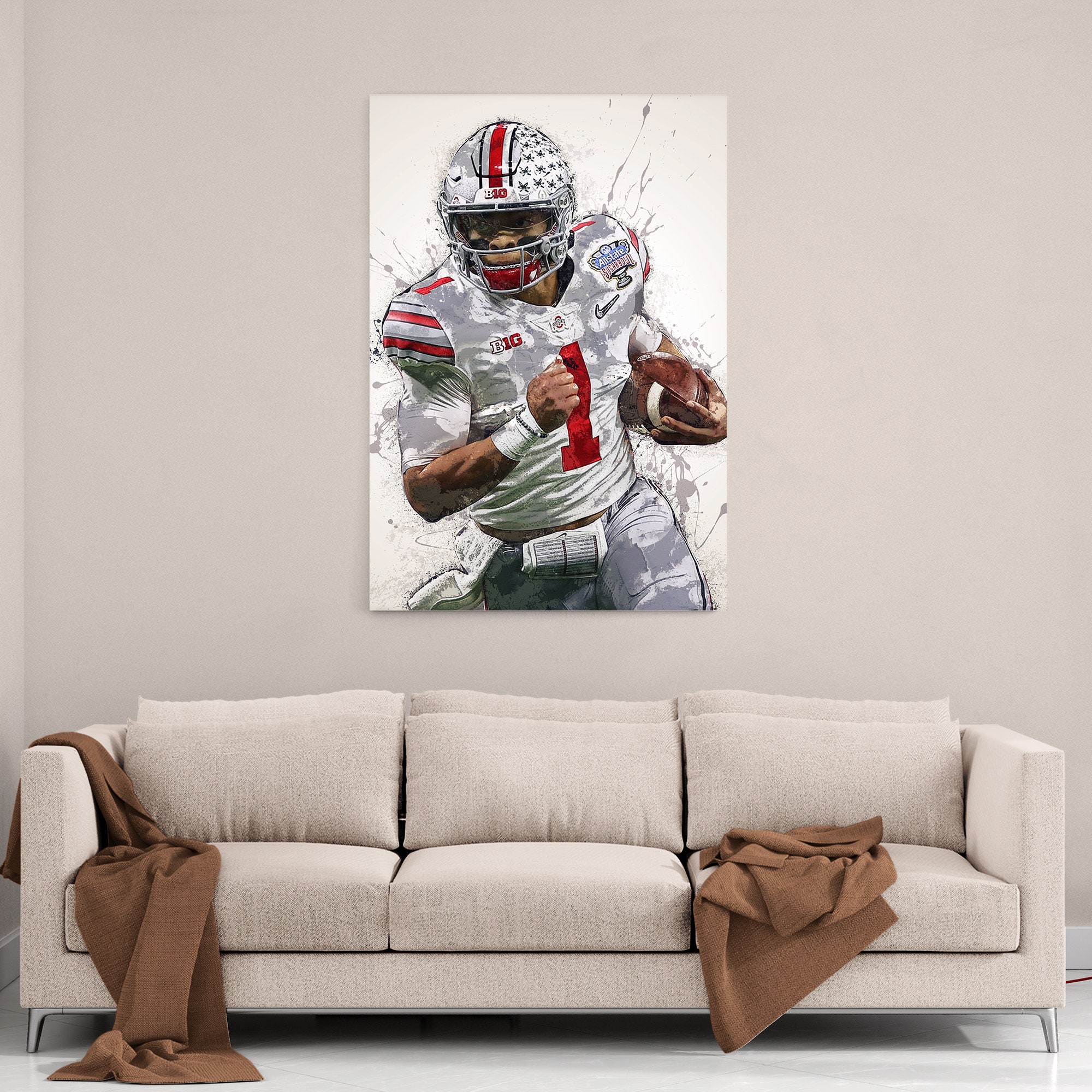 The Ohio State Buckeyes Wall Art, Ohio Stadium Art Print, Fan Gift
