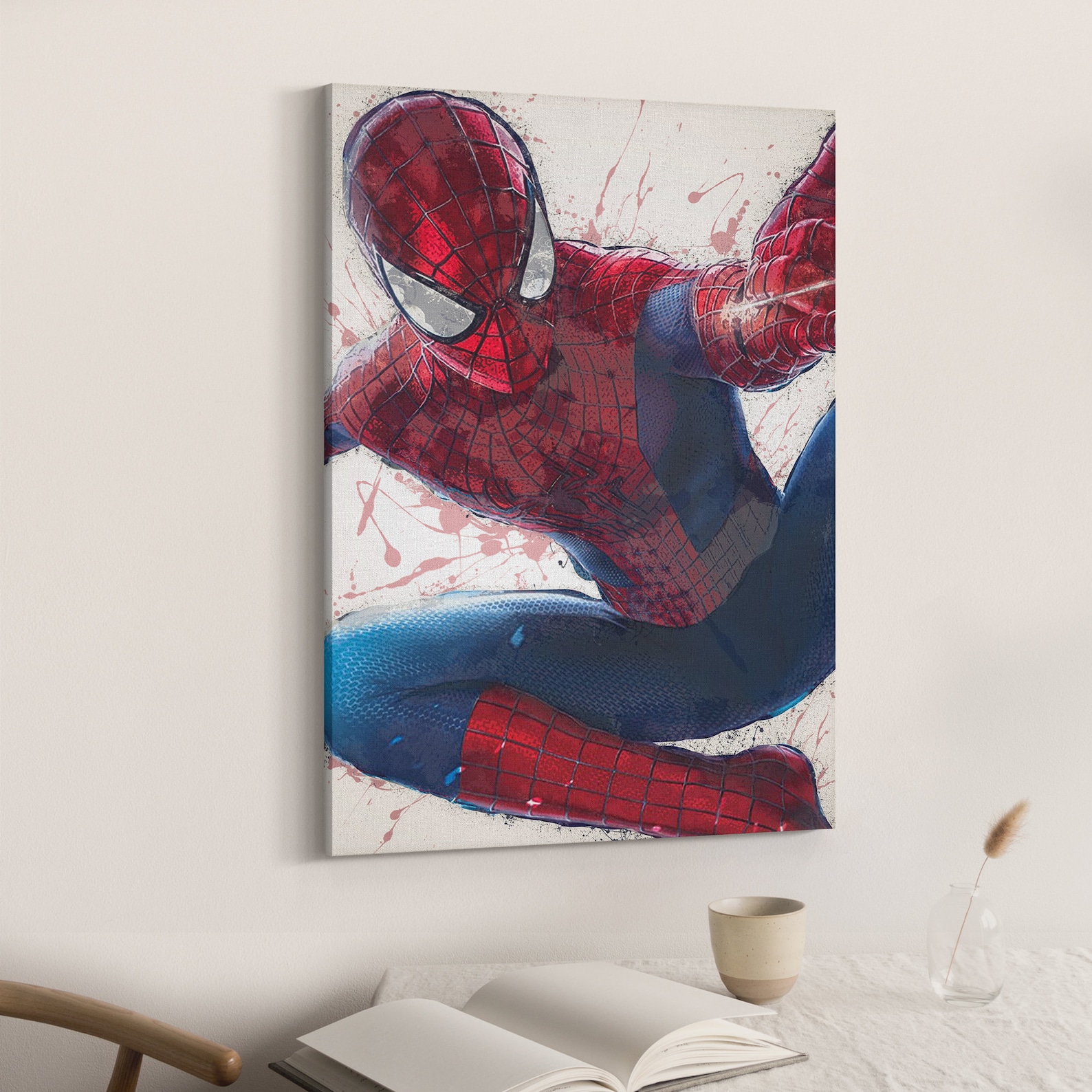 Spiderman Poster Canvas Print, Art Print, Poster, Kids Decor, Man Cave