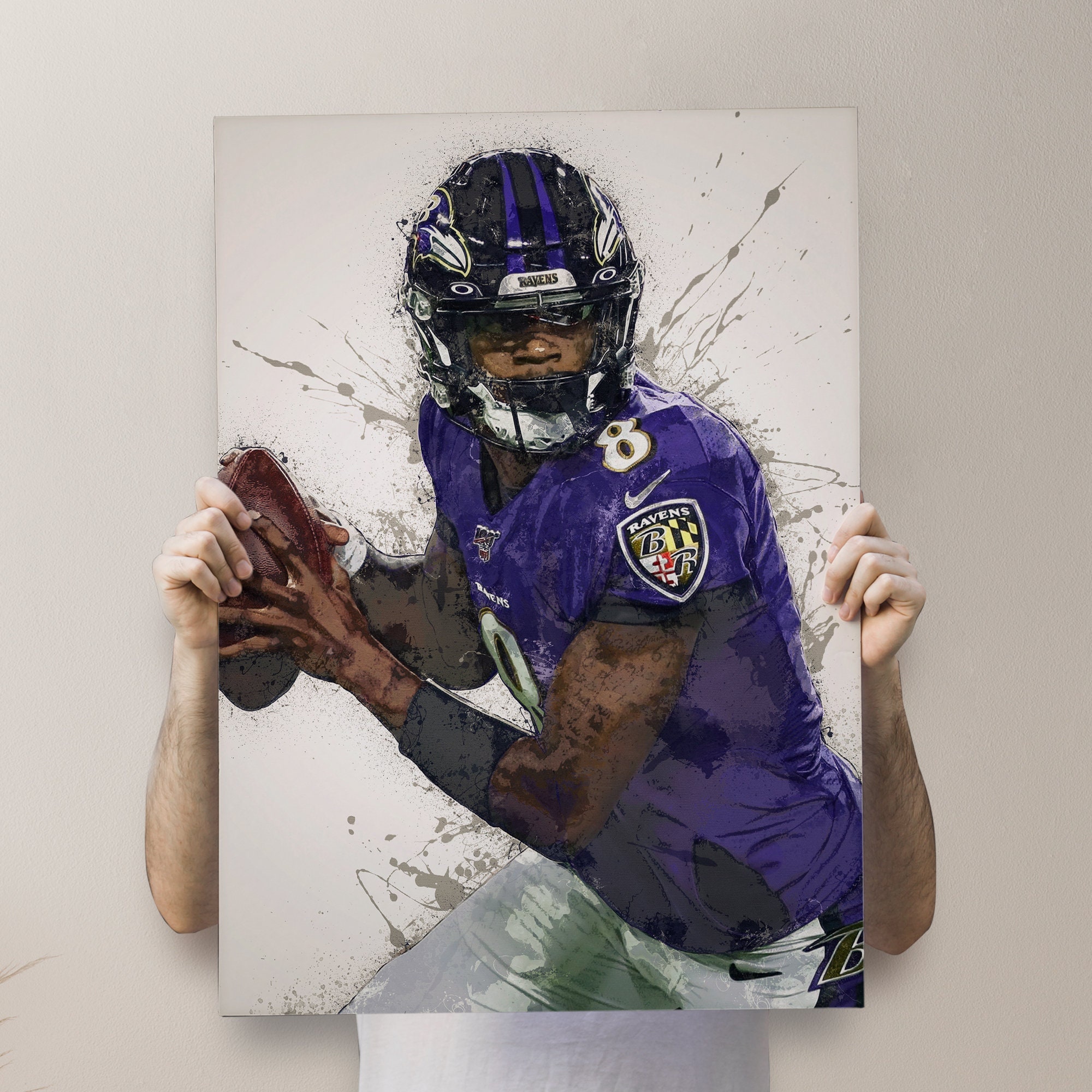 Lamar Jackson Baltimore Ravens , American Football, Canvas Print