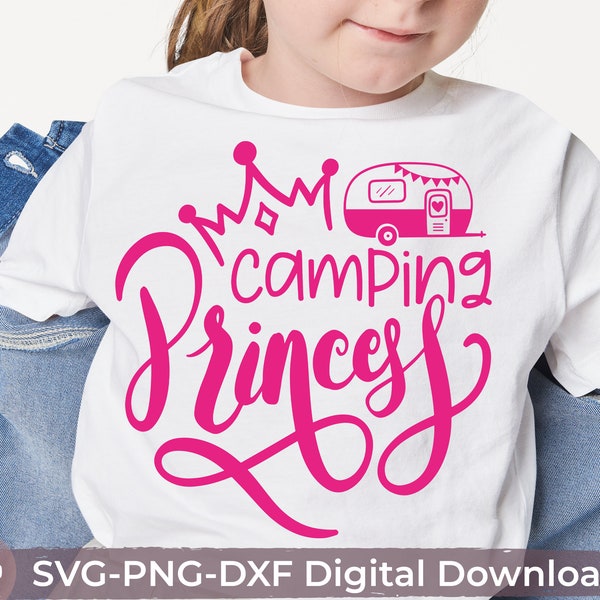 Camping princess svg, Camping Little Girl, Camping Baby Svg, Daddy's Camping Buddy, Daughter Shirt Sublimation Design, DXF, PNG, Cricut