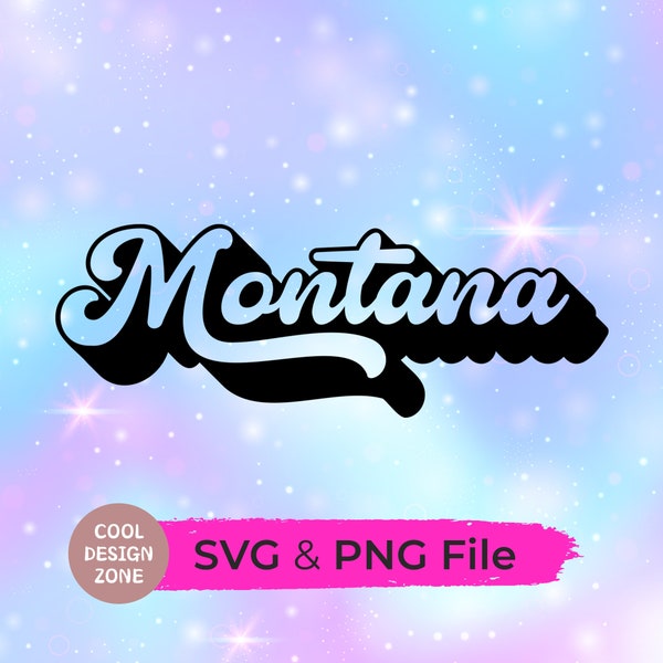 Retro Montana SVG, Montana State svg, Vintage Montana Clipart, Montana Born, Montana Pride, Cricut Silhouette Cut Files