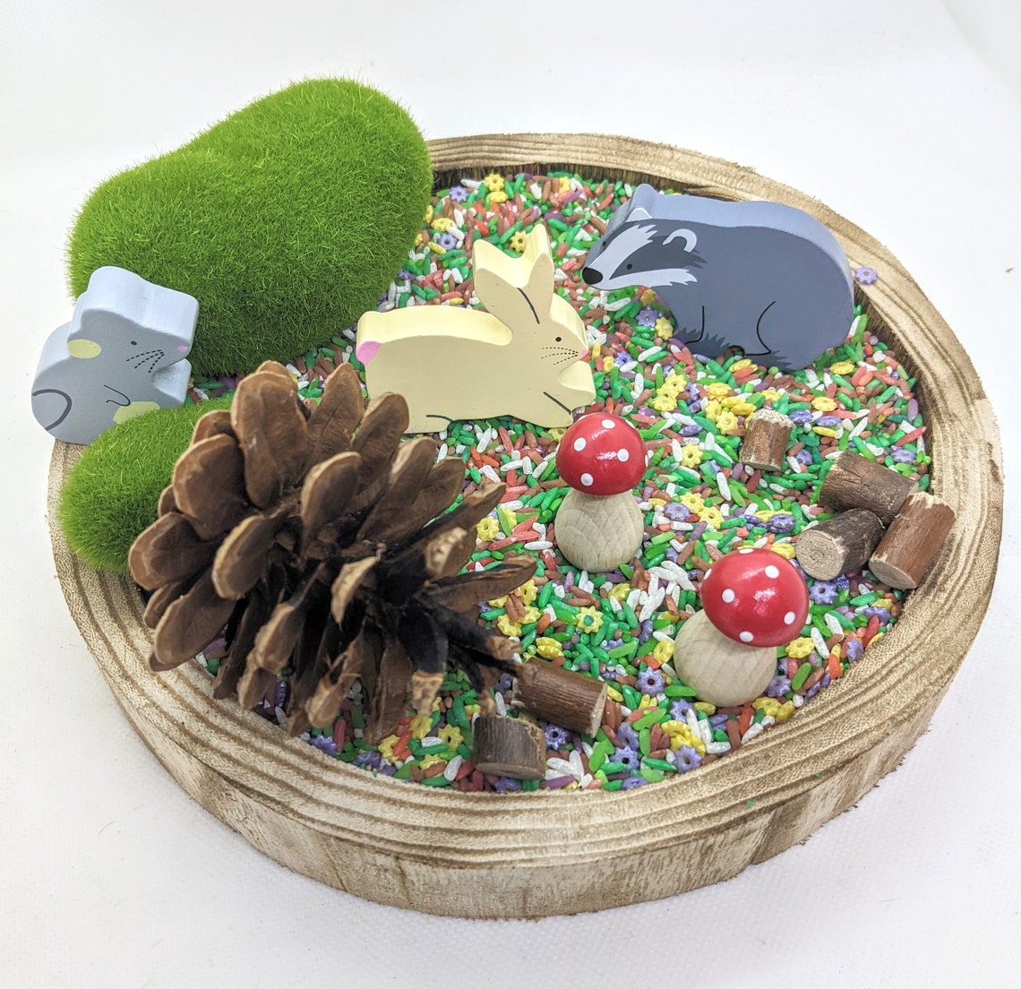 Spring Woodland Toolkit / Spring Sensory Rice Tuff Tray Play / Etsy