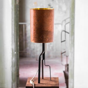 Table Lamp - Brass Barrels - Pink/Brass No.1