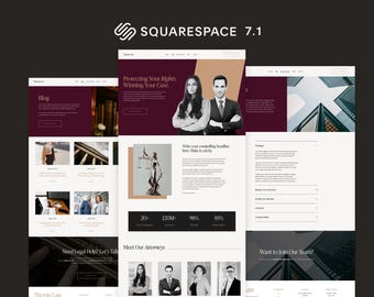 Premium Attorney Website Template Squarespace 7.1 | Law Firm Web Template | Luxury Lawyer Site | High-End Notary Website