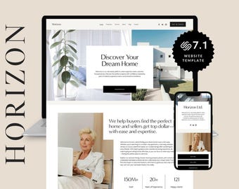 May include: A website template for real estate agents, featuring a modern design with a focus on helping buyers find the perfect home and sellers get top dollar. The template includes a header with the text "Discover Your Dream Home", a section with testimonials, and a call to action button. The template also includes a footer with contact information and social media links.