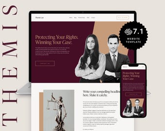 Elegant Law Firm Website Template Squarespace 7.1 | High-End Attorney Web Template | Luxury Lawyer Site | Premium Notary Website
