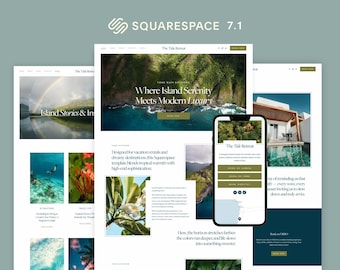 Editorial Travel Squarespace Template | AirBnB Website | Short Term Rental | Vacation Rental | VRBO Website Template | Travel | with Blog