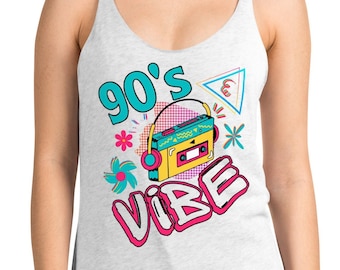 90s tank top women, vintage 90s tank, 90s Vibe tank, 90s aesthetic, 90s Party tank, 90s Lover, 90's babe tees, retro 90s tank top