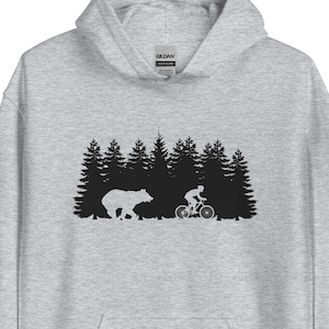 Mountain bike hoodie, mountain biking, gift for cyclist, mountain bike gift, bicycle hoodie, unisex hoodie