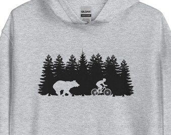 Mountain bike hoodie, mountain biking, gift for cyclist, mountain bike gift, bicycle hoodie, unisex hoodie