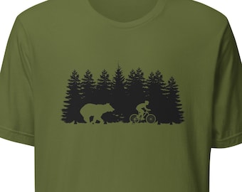 Funny mountain bike shirt, gift for cyclist, mountain biking gifts, bicycle shirt, nature lover shirt, unisex shirt