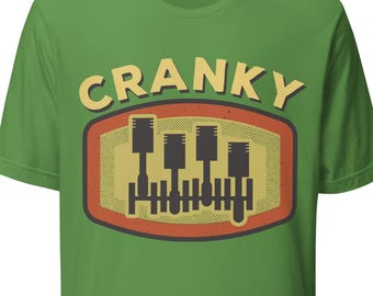 Shirt met krukas chagrijnig voor man autoliefhebber cadeau grappig mechanica T-shirt cadeau voor papa