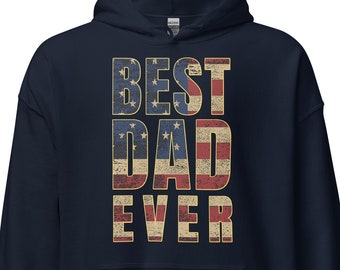 Beste Papa aller Zeiten amerikanische Flagge Hoodie, Geschenk für Papa, Vatertag Hoodie, Papa Geburtstagsgeschenk, Papa Hoodie, Vater Hoodie, Geburtstag Papa Geschenk